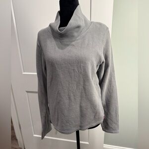 Hard Tail Forever gray ribbed mock neck sweater oversized